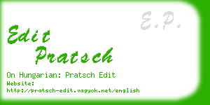 edit pratsch business card